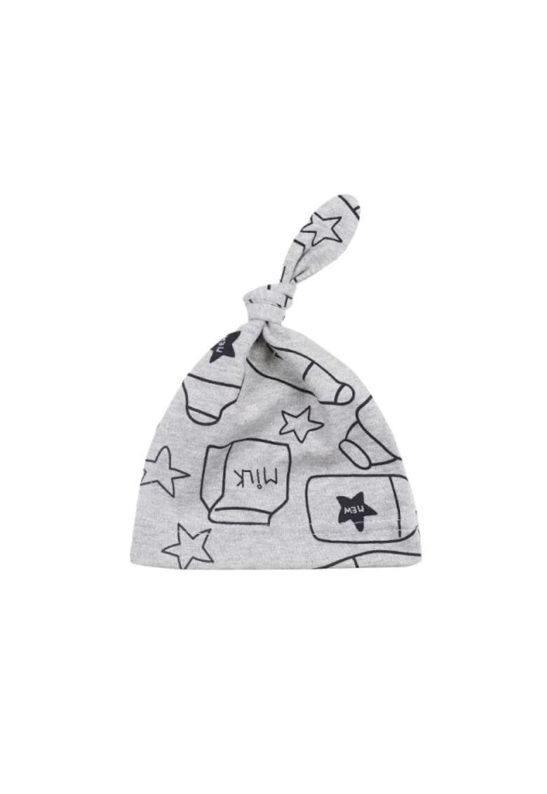 Caciula Tip Fes - Piticot - Model Milk - Bumbac - Baieti - Gri