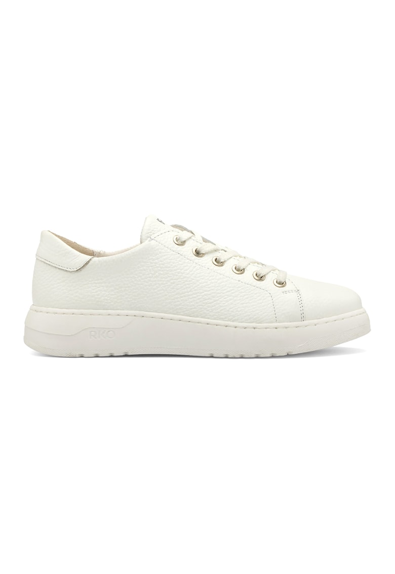 Rylko Pantofi sport de piele cu aspect granat Nora - Alb
