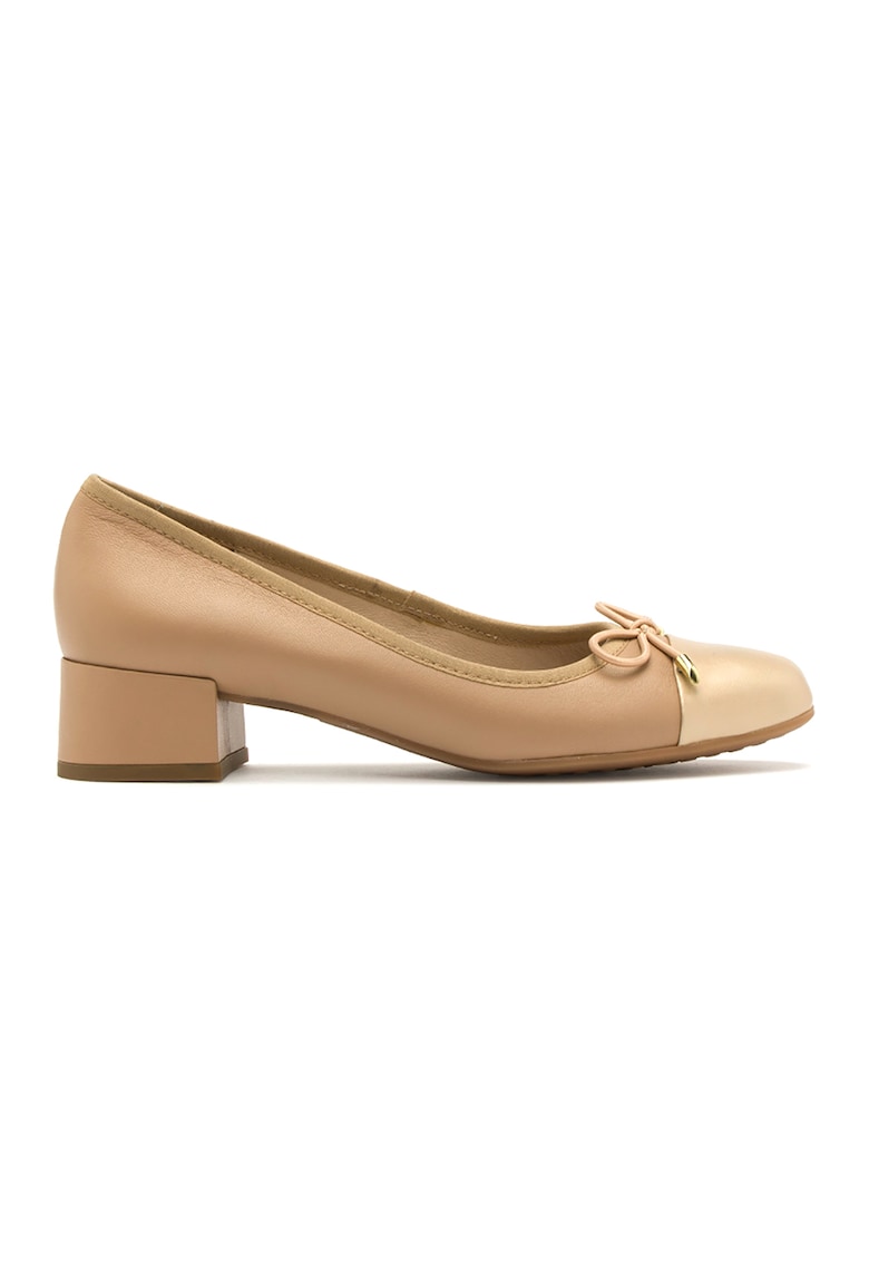Pantofi de piele Ella - Bej/Maro deschis