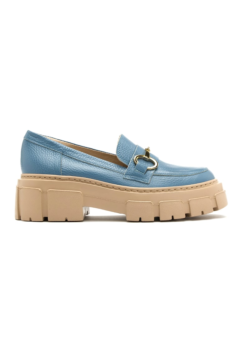 Pantofi loafer de piele cu detaliu metalic Pauline