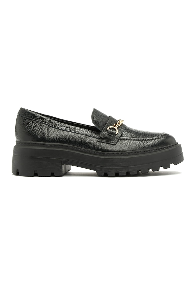 Pantofi loafer de piele cu detaliu metalic Pauline