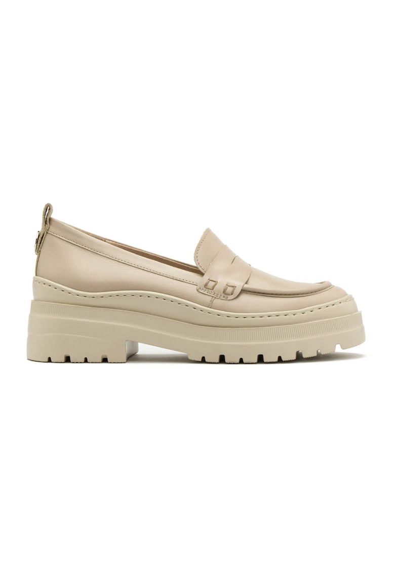 Pantofi loafer de piele Cecily - Bej deschis
