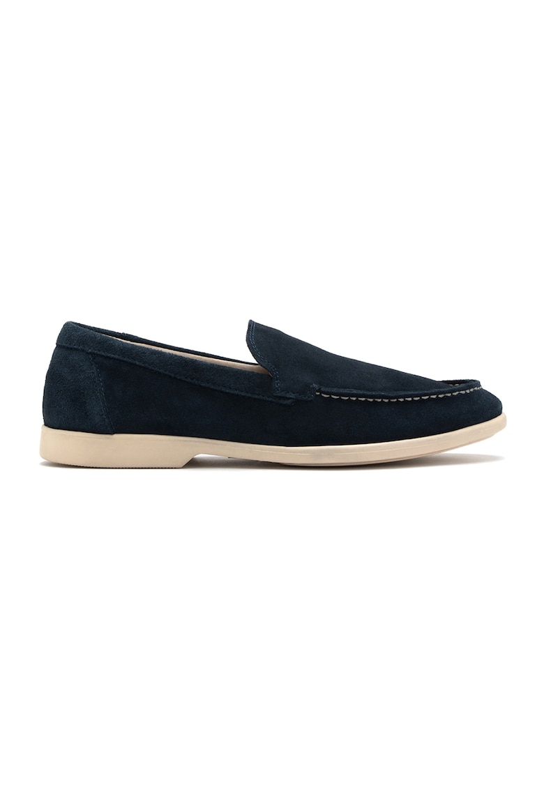 Pantofi loafer de piele intoarsa Tony - Albastru inchis