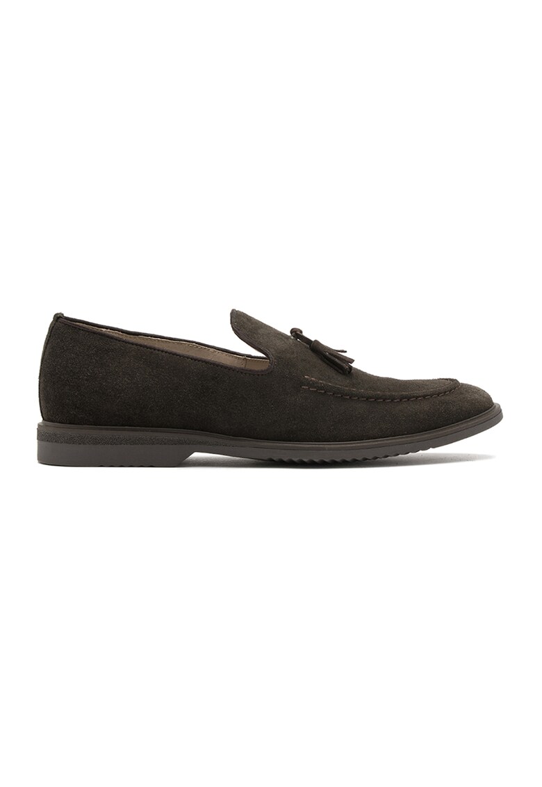 Pantofi loafer de piele intoarsa Jasper - Maro inchis