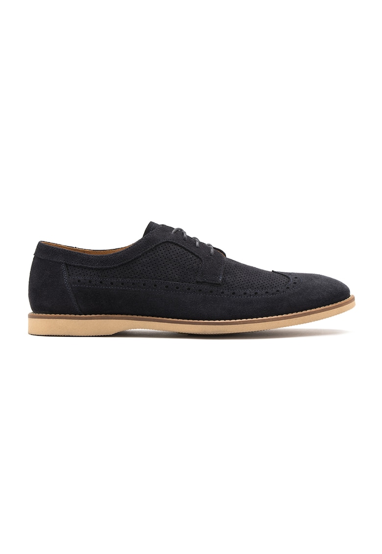 Pantofi brogue de piele intoarsa Scott