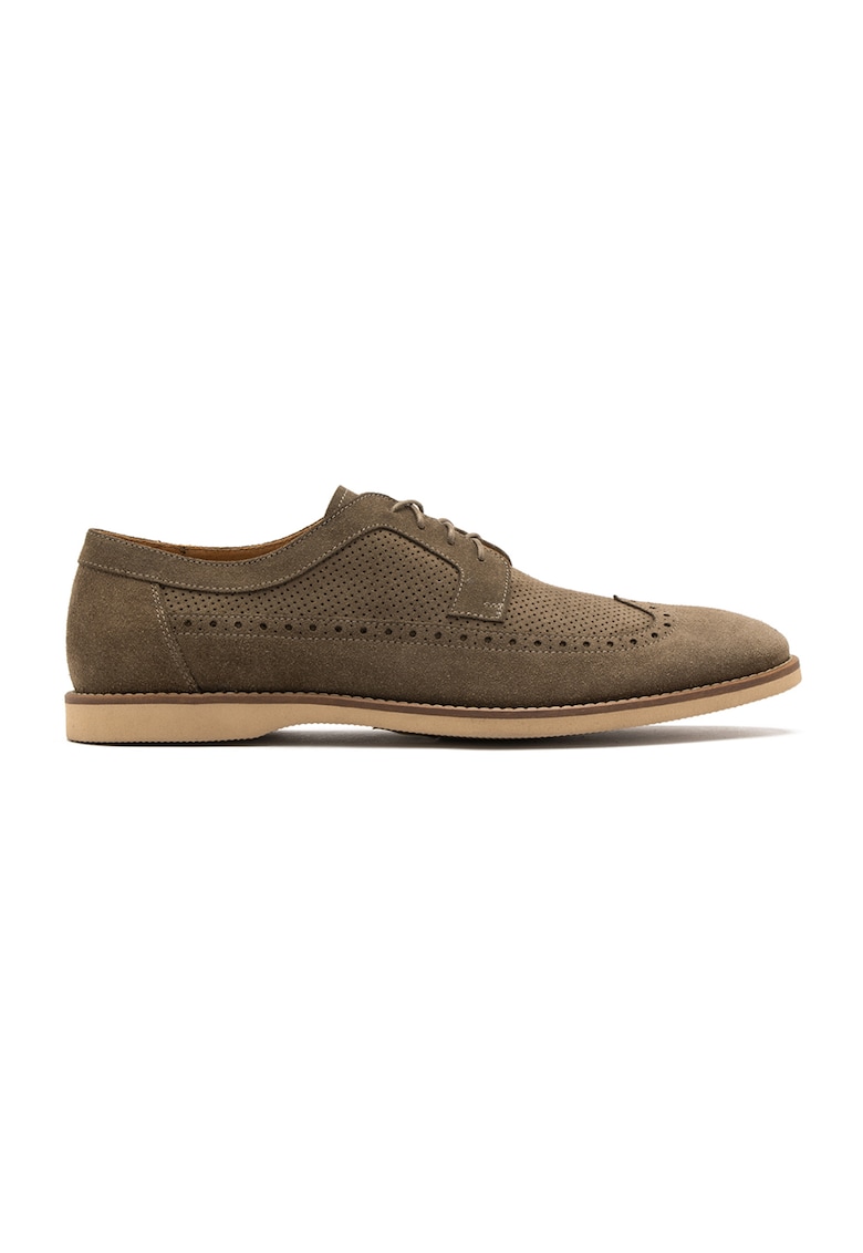 Pantofi brogue de piele intoarsa Scott