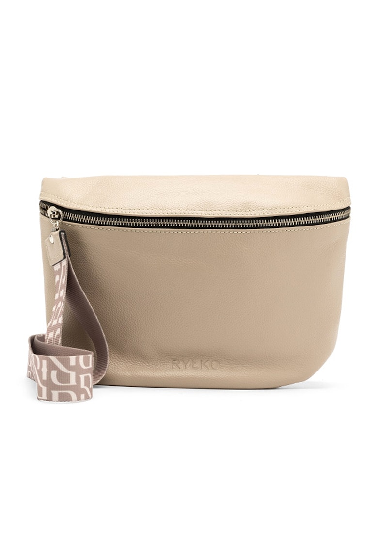 Geanta crossbody de piele cu aspect texturat