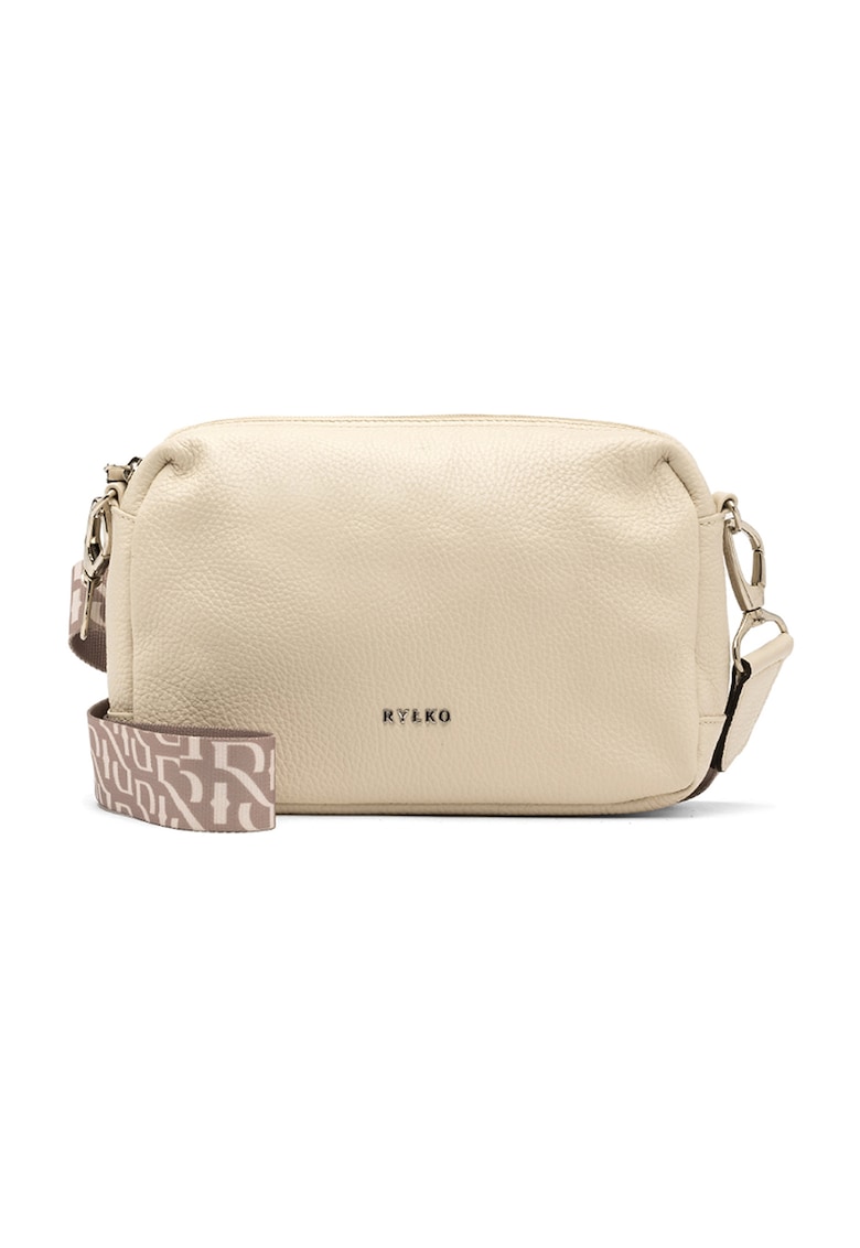 Geanta crossbody de piele cu logo