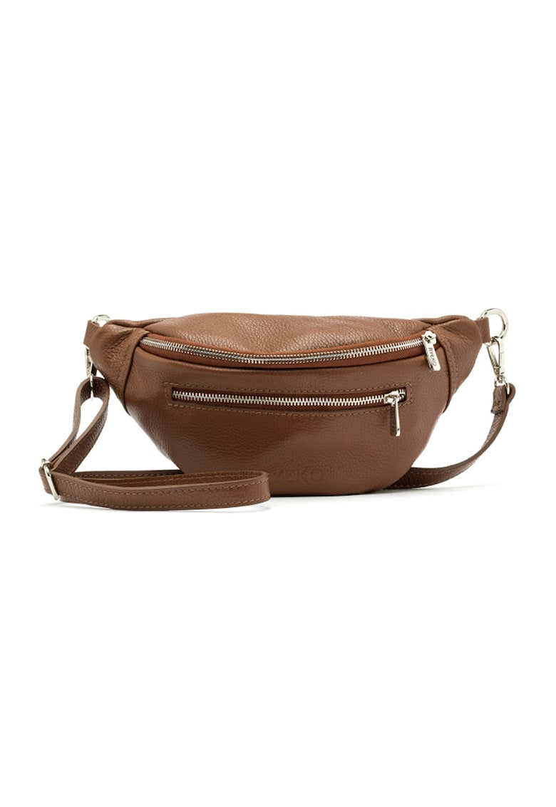 Geanta crossbody de piele cu aspect texturat