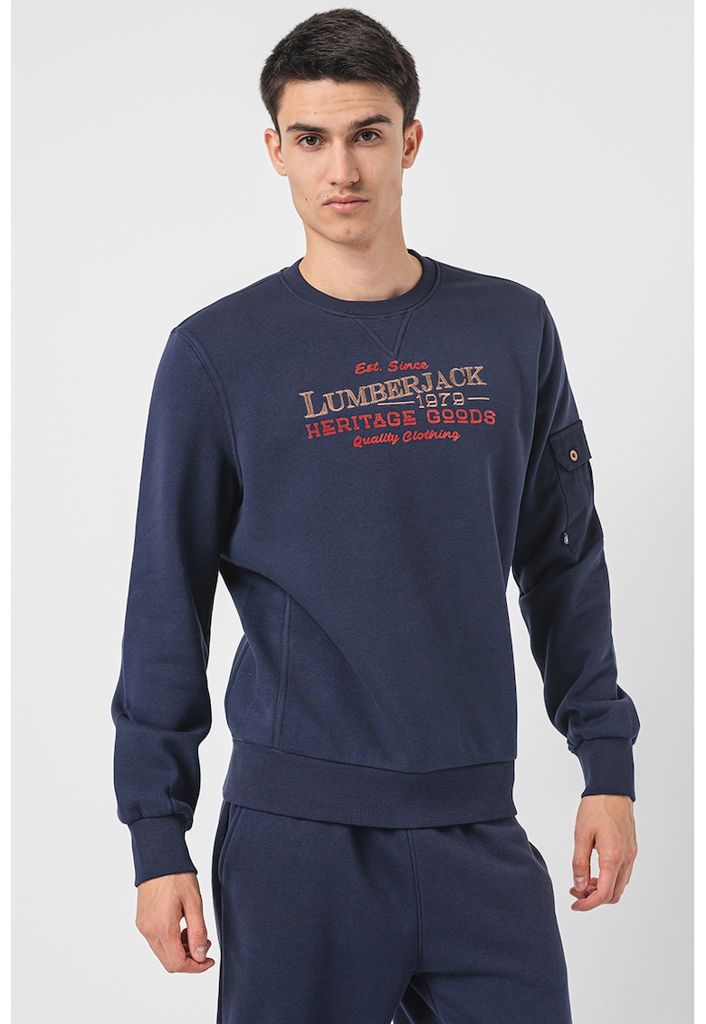 Bluza de trening cu logo pe piept