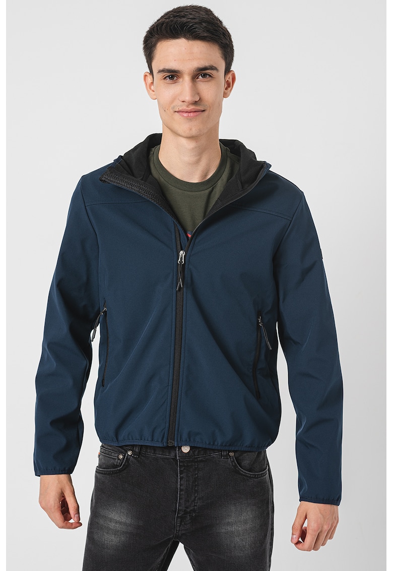 Jacheta cu gluga si buzunare cu fermoar