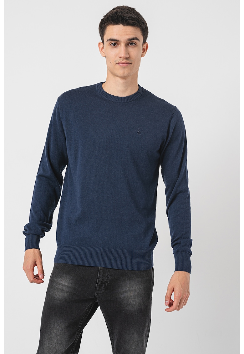 Pulover din amestec de bumbac si lana