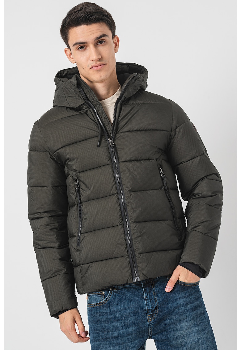 Geaca cu gluga - Kaki inchis