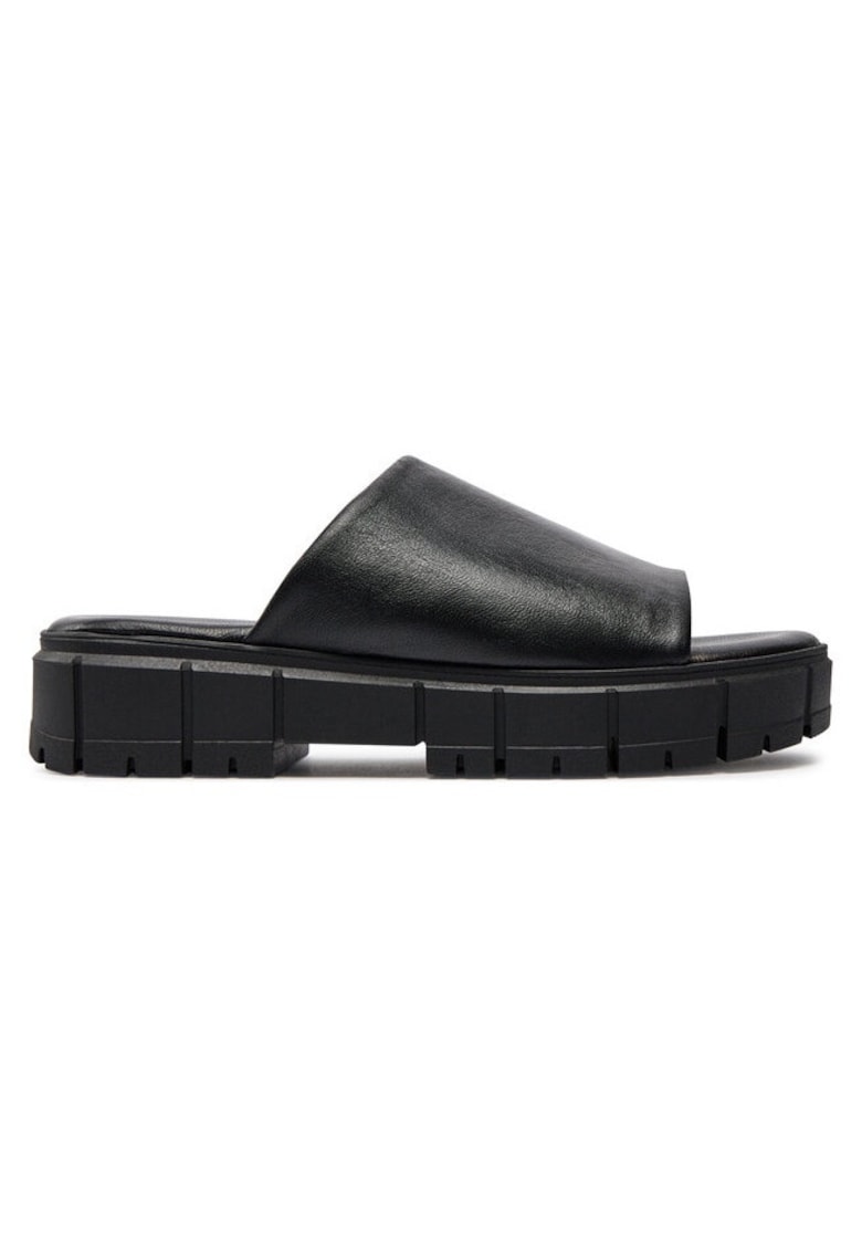 Slapi - papuci - saboti dama 303724801 - Piele naturala - Negru