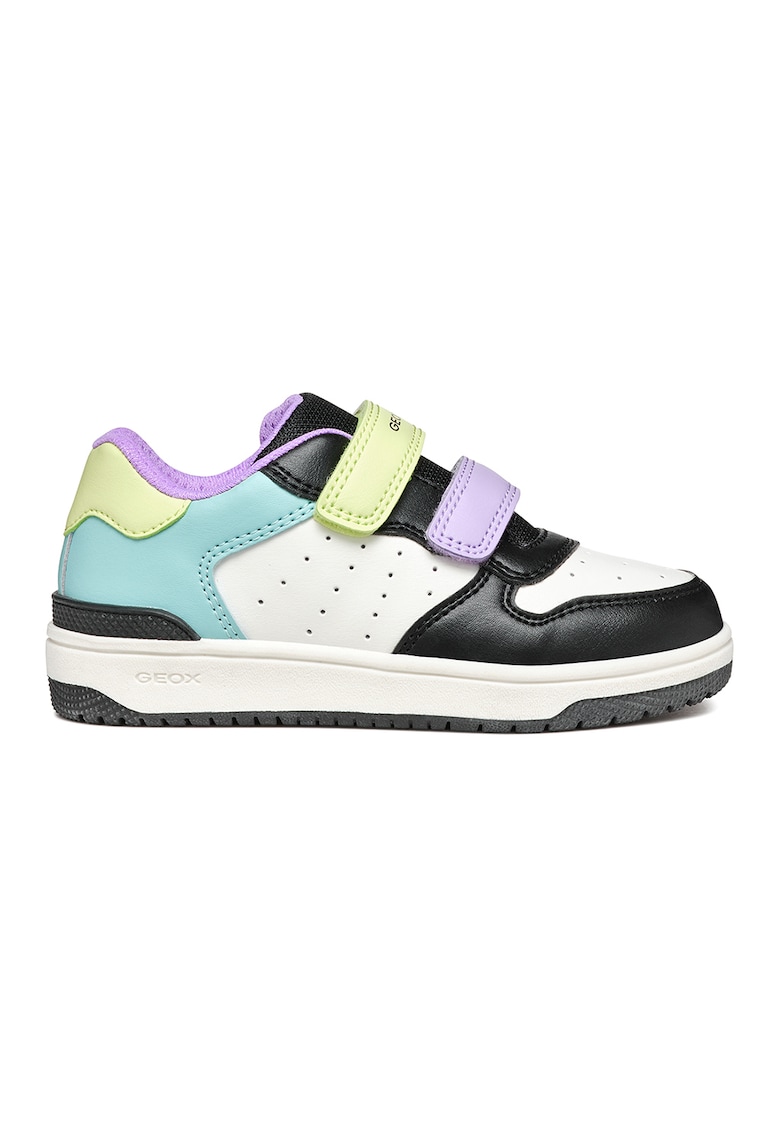 Pantofi sport din piele ecologica cu model colorblock