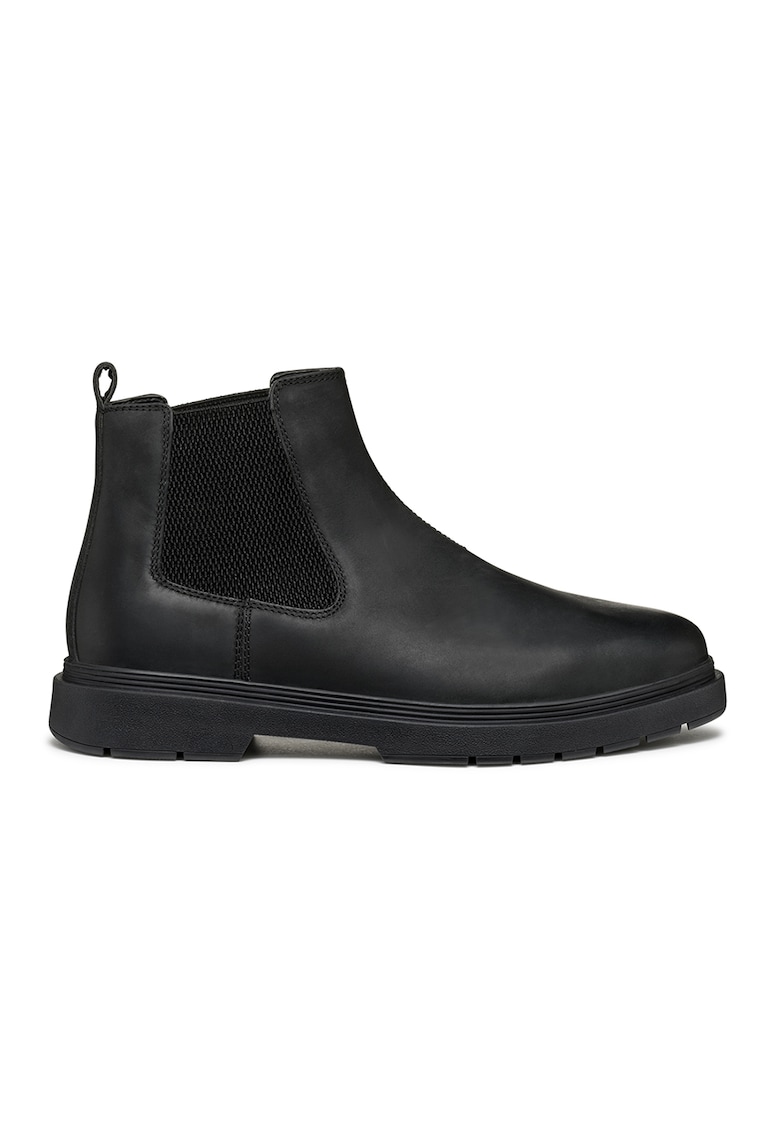 Ghete Chelsea de piele - Negru