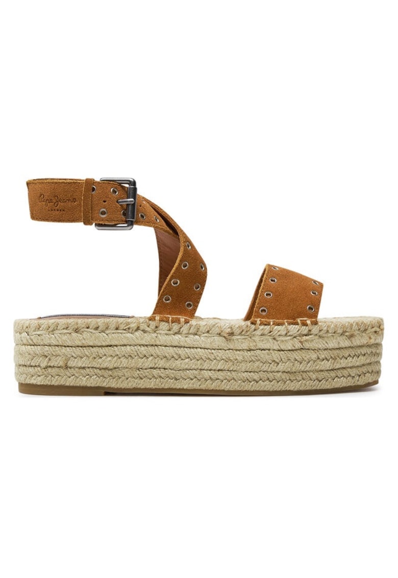 Sandale dama 303737702 - Piele intoarsa - Maro