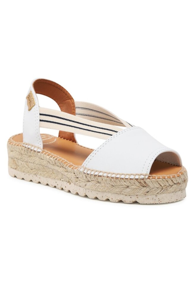 Sandale dama - Piele naturala - Alb - Alb