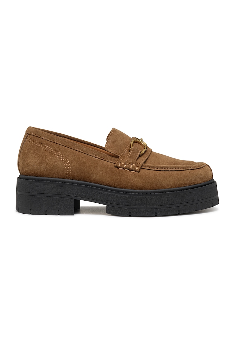 Pantofi loafer de piele intoarsa