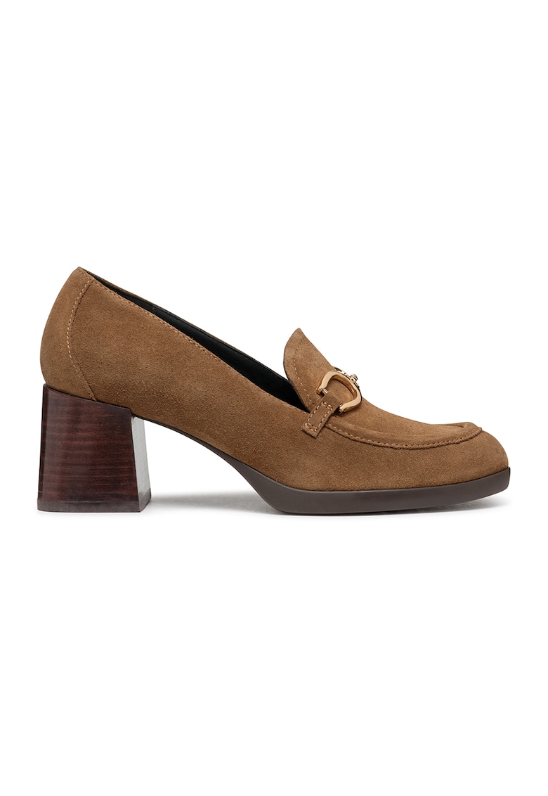 Pantofi loafer de piele intoarsa