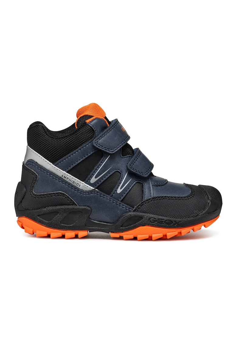 Ghete impermeabile cu inchidere velcro - Albastru inchis/Portocaliu mandarina/Bleumarin