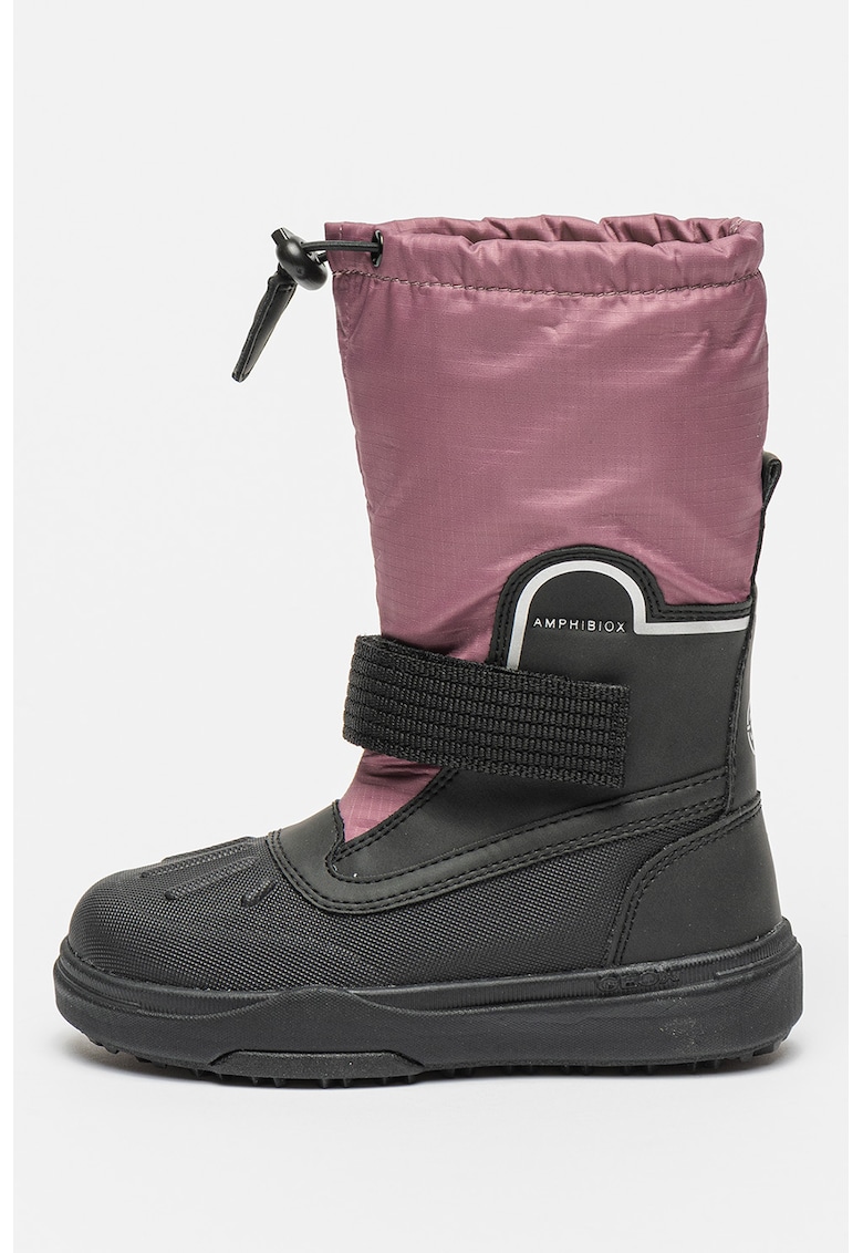 Cizme mid-calf cu velcro si garnituri din material sintetic Bunshee