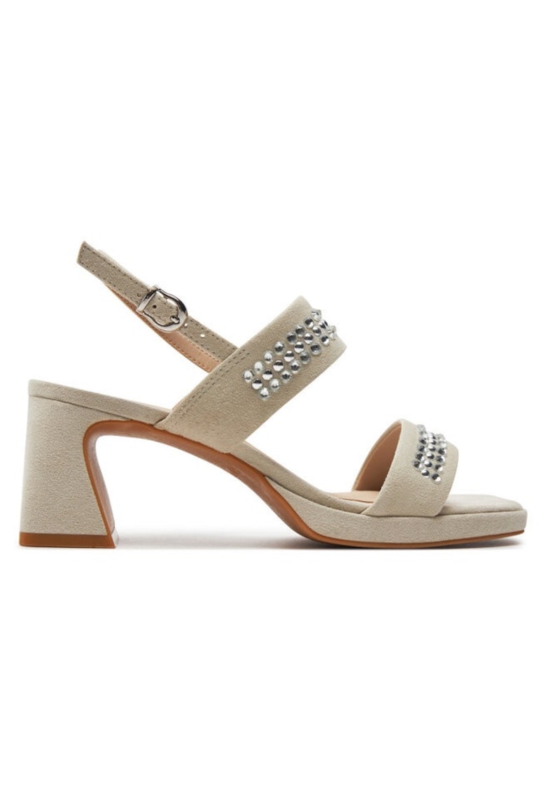 Sandale dama 303669850 - Piele intoarsa - Gri