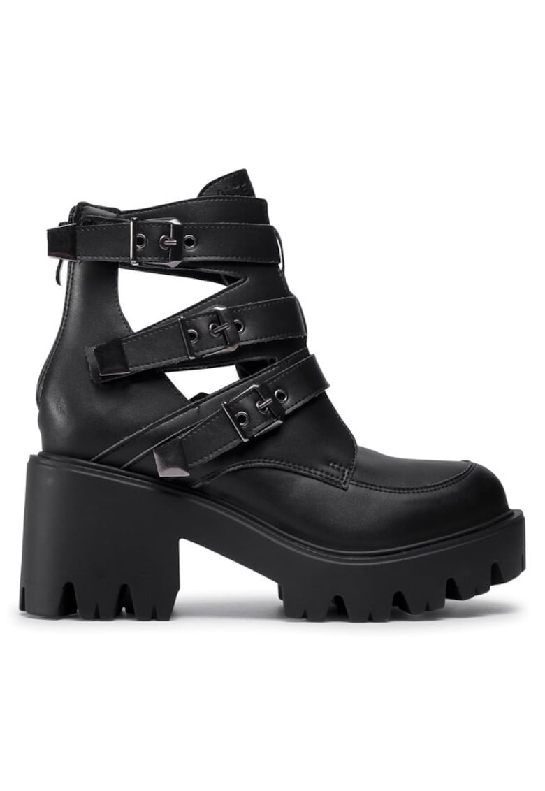 Botine dama 207393158 - Piele ecologica - Negru