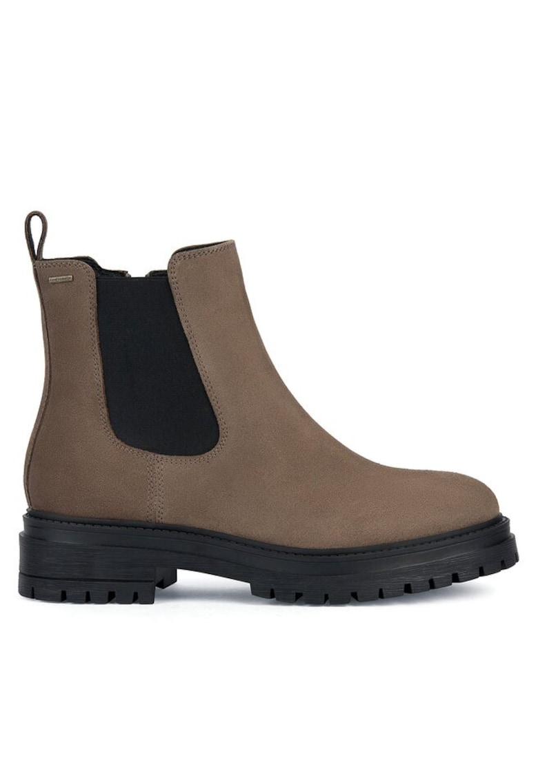 Botine dama 302496792 - Piele intoarsa - Bej