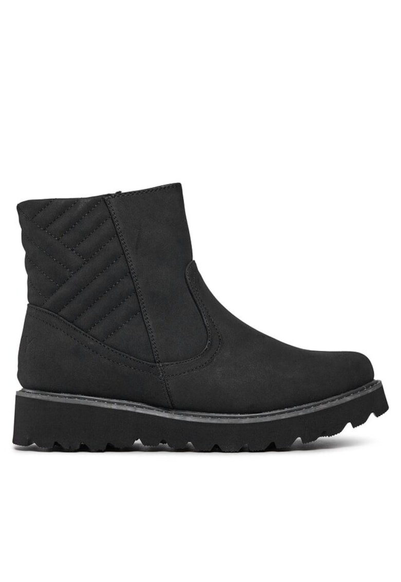 Botine dama 303015589 - Piele ecologica/Textil - Negru