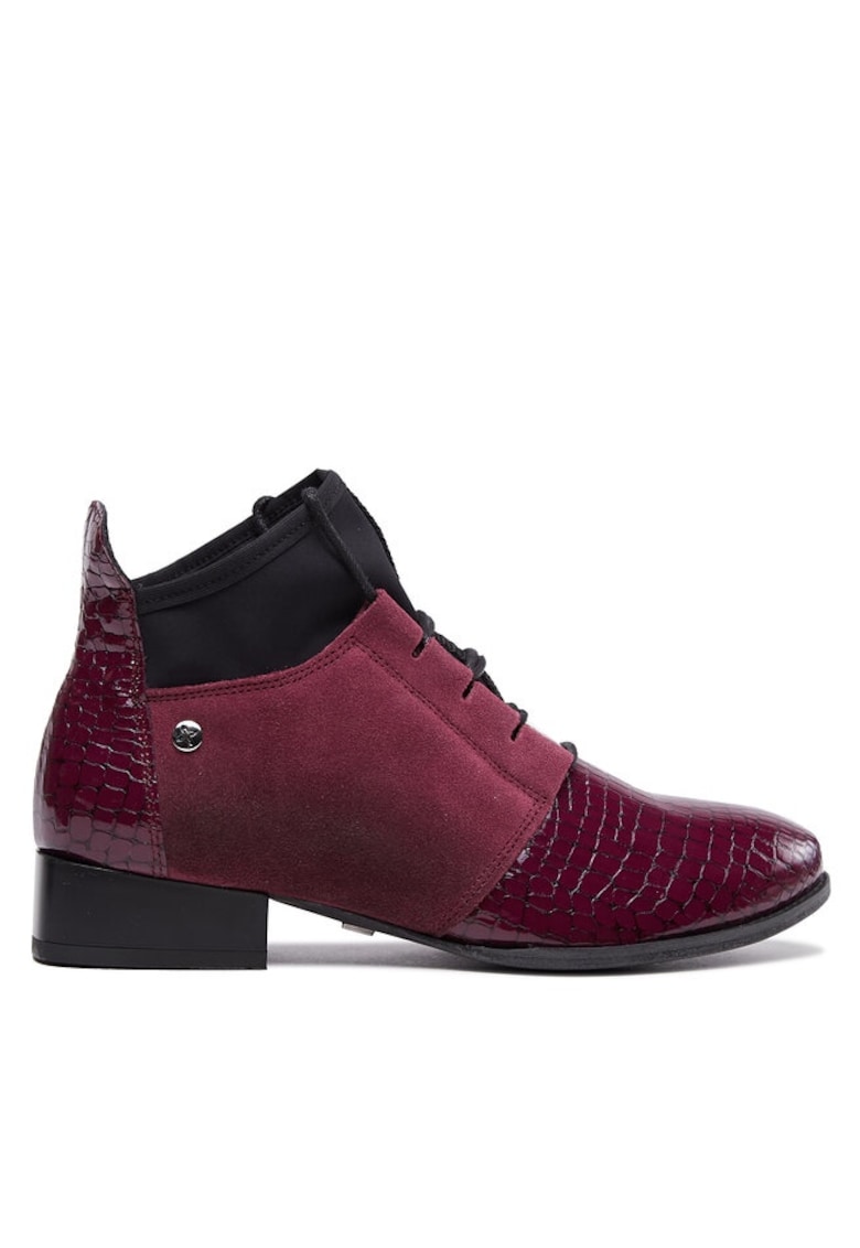 Ghete dama 303444044 - Piele naturala - Visiniu