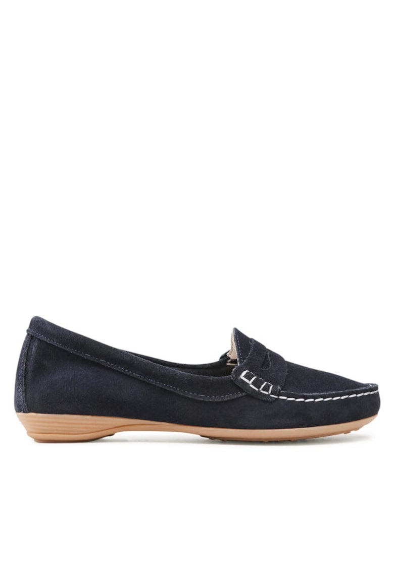 Mocasini dama 300316818 - Piele intoarsa - Bleumarin