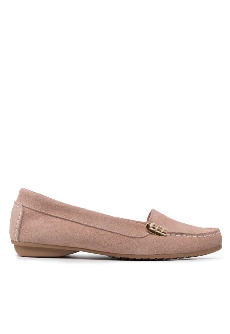 Mocasini dama 300317075 - Piele intoarsa - Roz - Roz