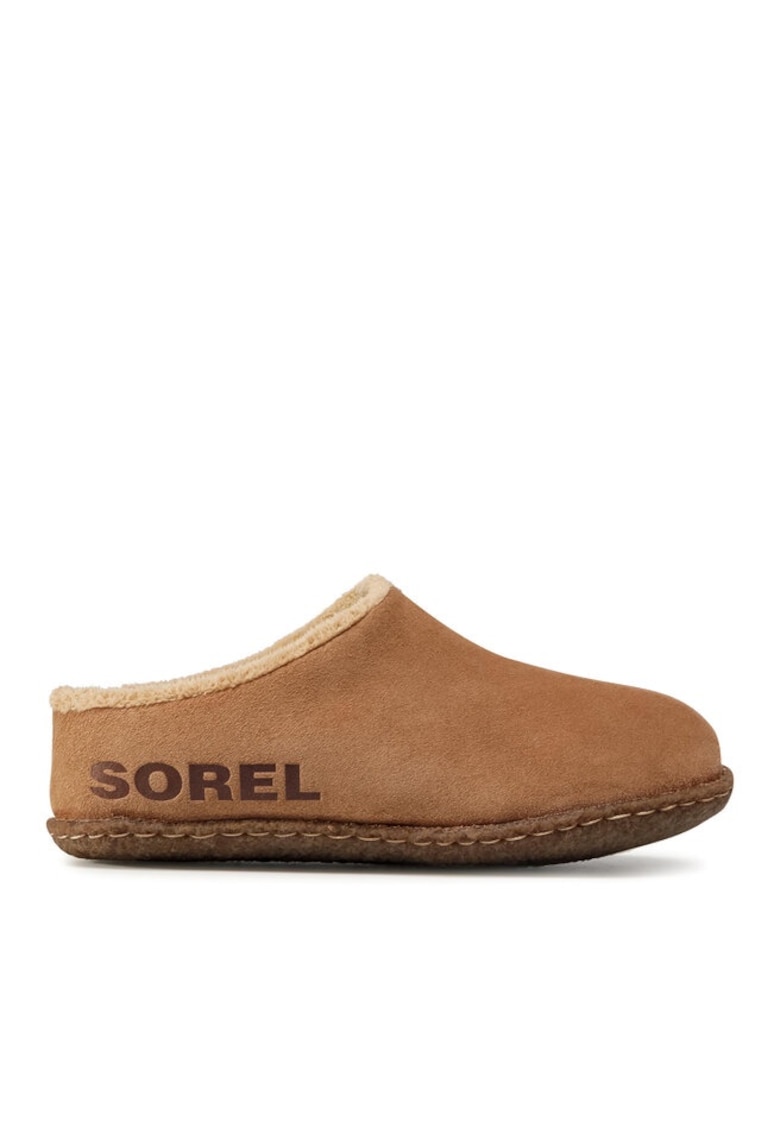 Papuci sport copii 207588974 - Piele intoarsa - Maro