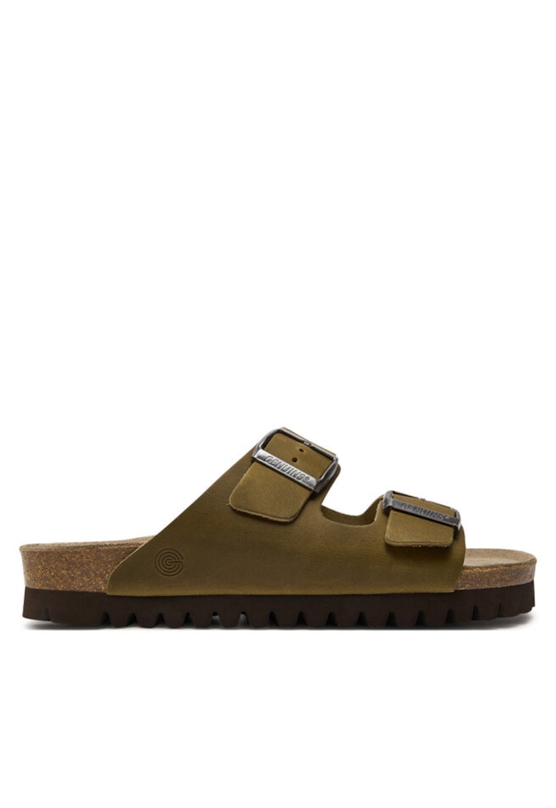 Papuci barbati 303739089 - Piele naturala - Kaki - Kaki
