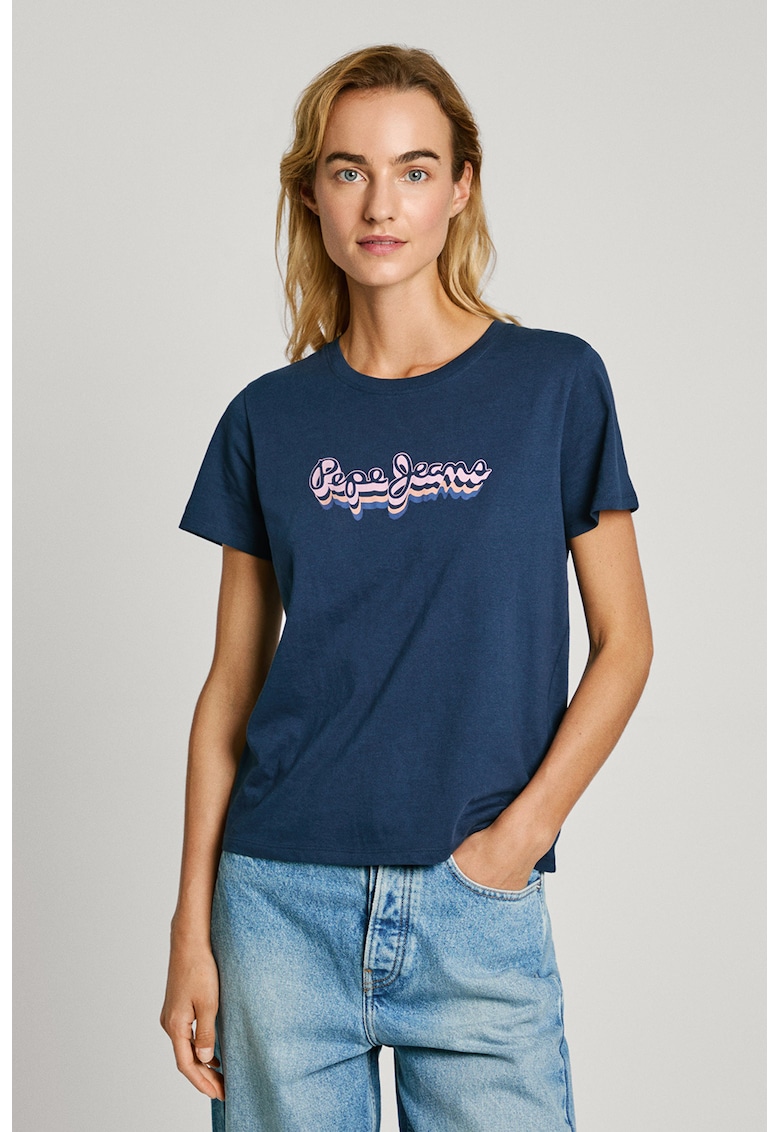 Tricou de bumbac cu imprimeu logo
