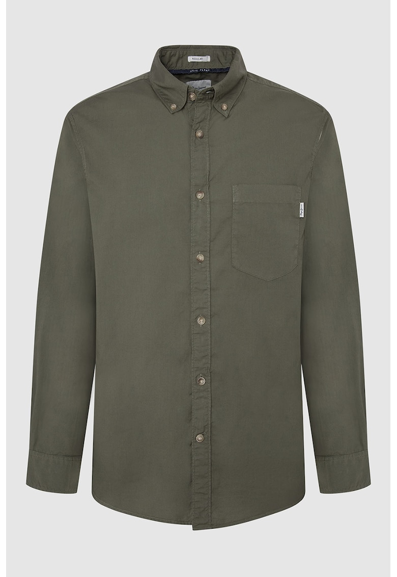 Camasa regular fit cu guler fixat cu nasturi