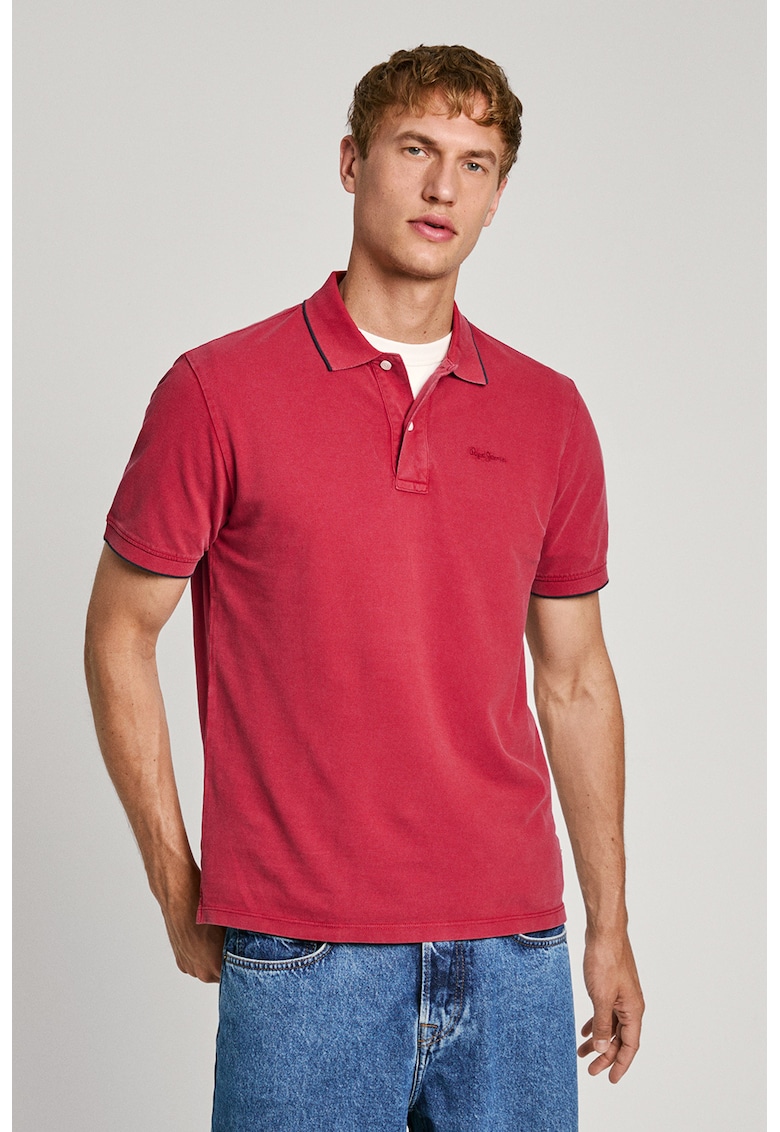 Tricou polo de bumbac - Rosu