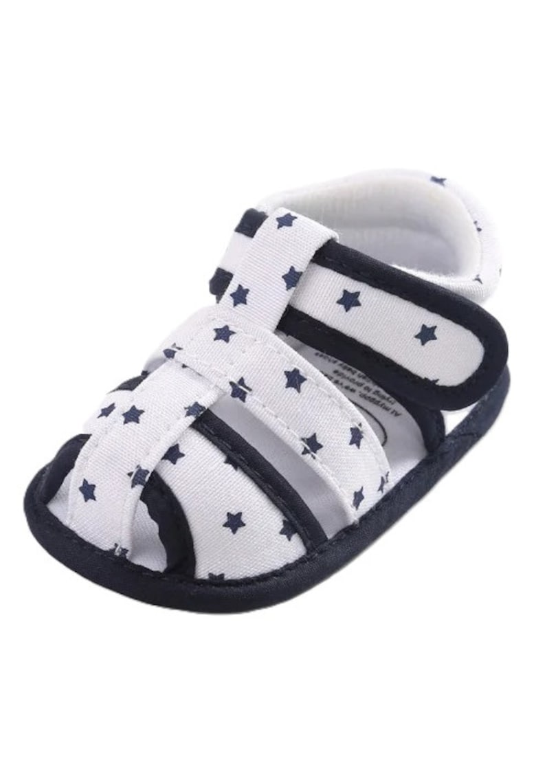 Sandale Cu Stelute - Casual - Baieti - Textil - Alb - Negru