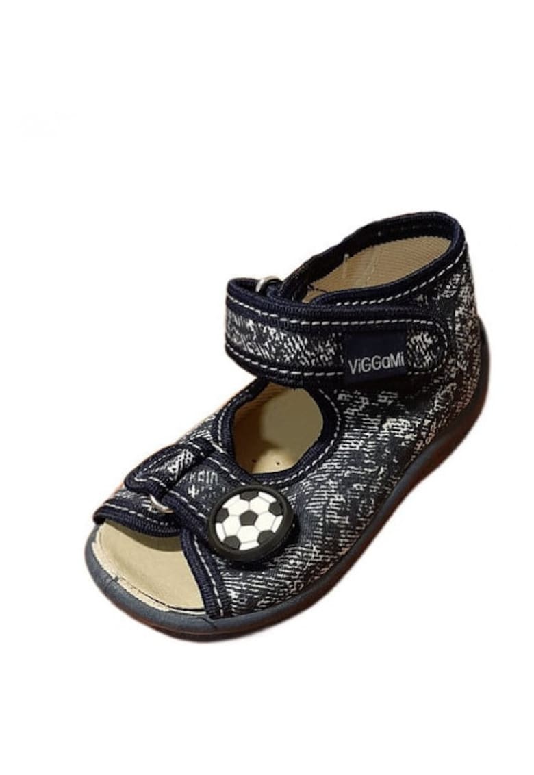 Sandale Model Karo - Casual - Baieti - Textil - Bleumarin - Alb