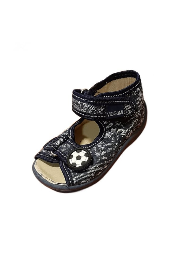 Sandale Model Karo - Casual - Baieti - Textil - Bleumarin - Alb