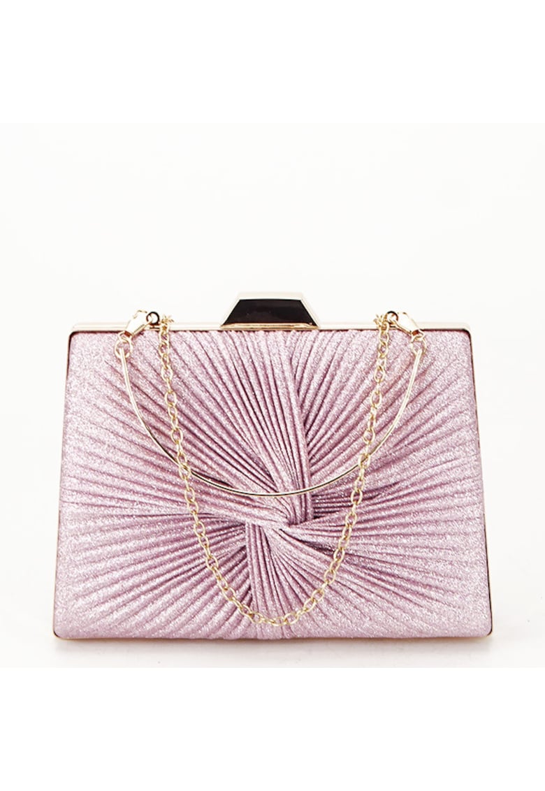 Geanta clutch roz cu sclipici BJH-22706 05 14929