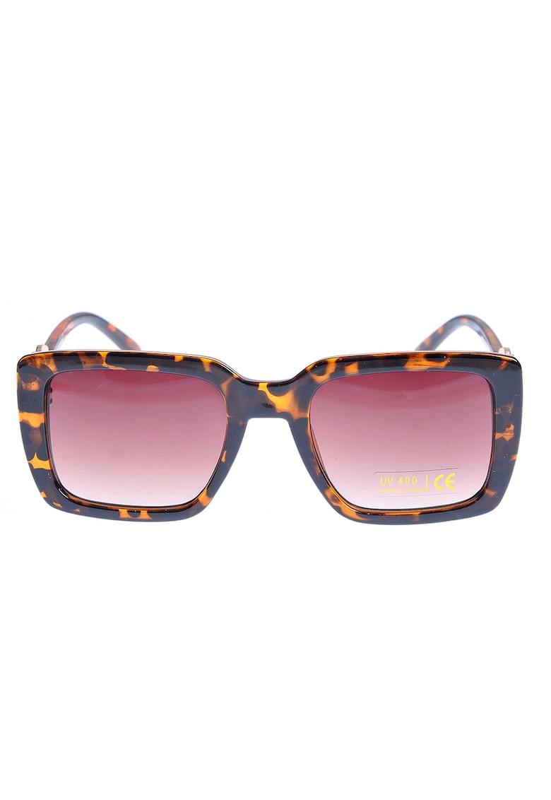 Ochelari de soare animal print cu lentile rosii UV 400