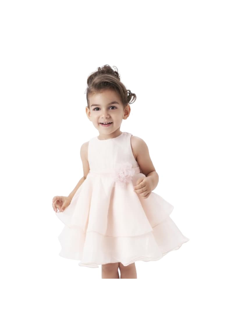 Rochie eleganta pentru pentru fetite - 0.6245 - Piersica - Piersica