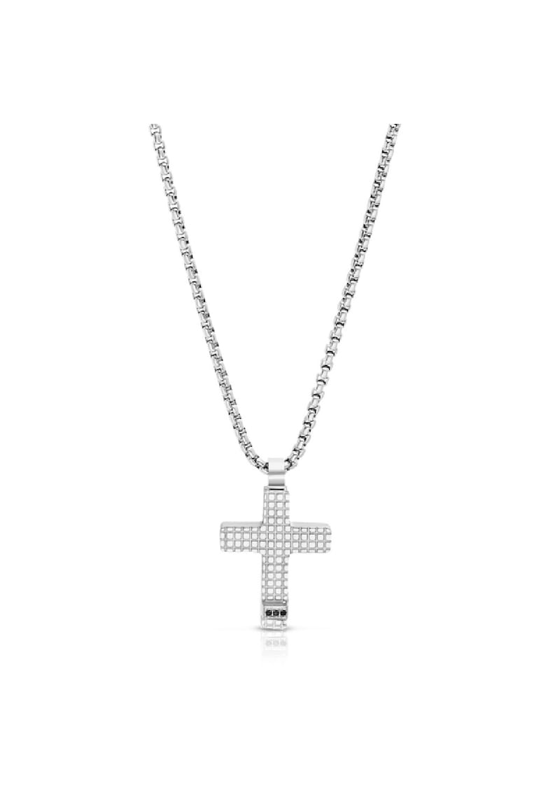 Lant Cruce pentru Barbati din Otel Inoxidabil si Pietre Cubic Zirconia -
