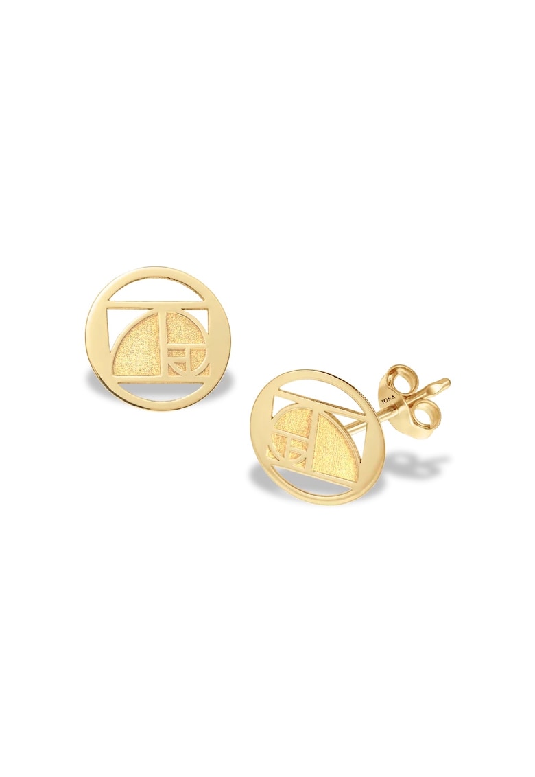 Cercei mini THE GOLDEN RATIO - aur galben 14K