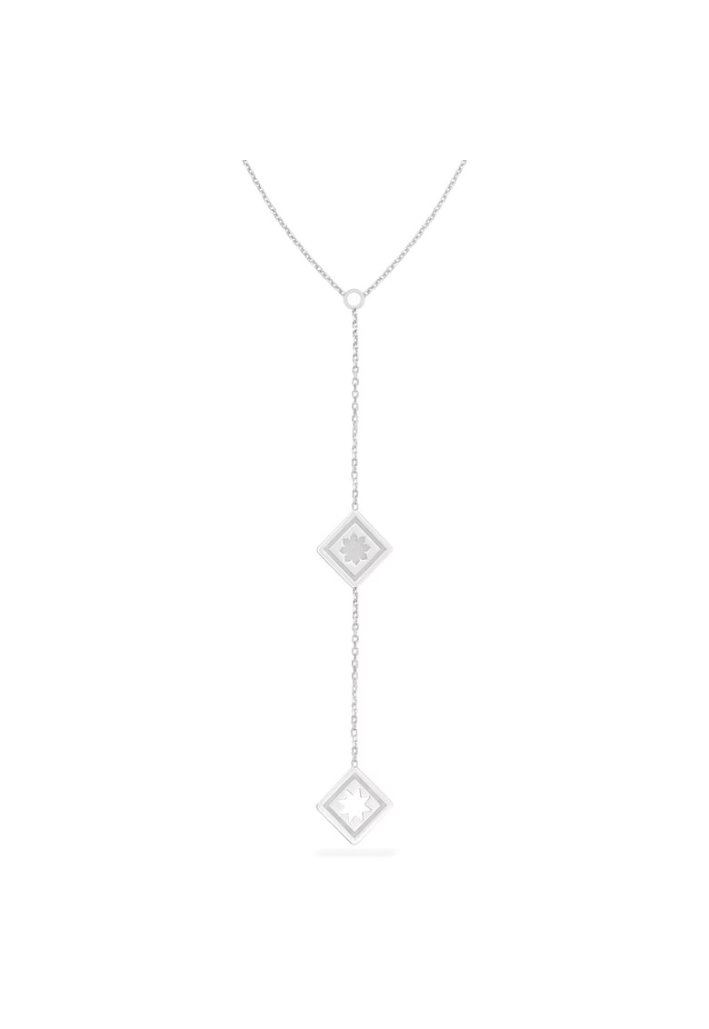 Colier lung FLORI DE MARAMU - aur 14K - Alb
