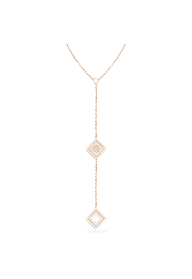 Colier lung FLORI DE MARAMU - aur 14K - Roz