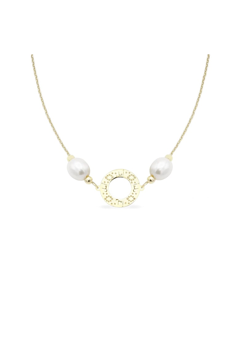 Colier la baza gatului PERSIAN NIGHTS cu perle veritabile de cultura - aur 14K - Galben
