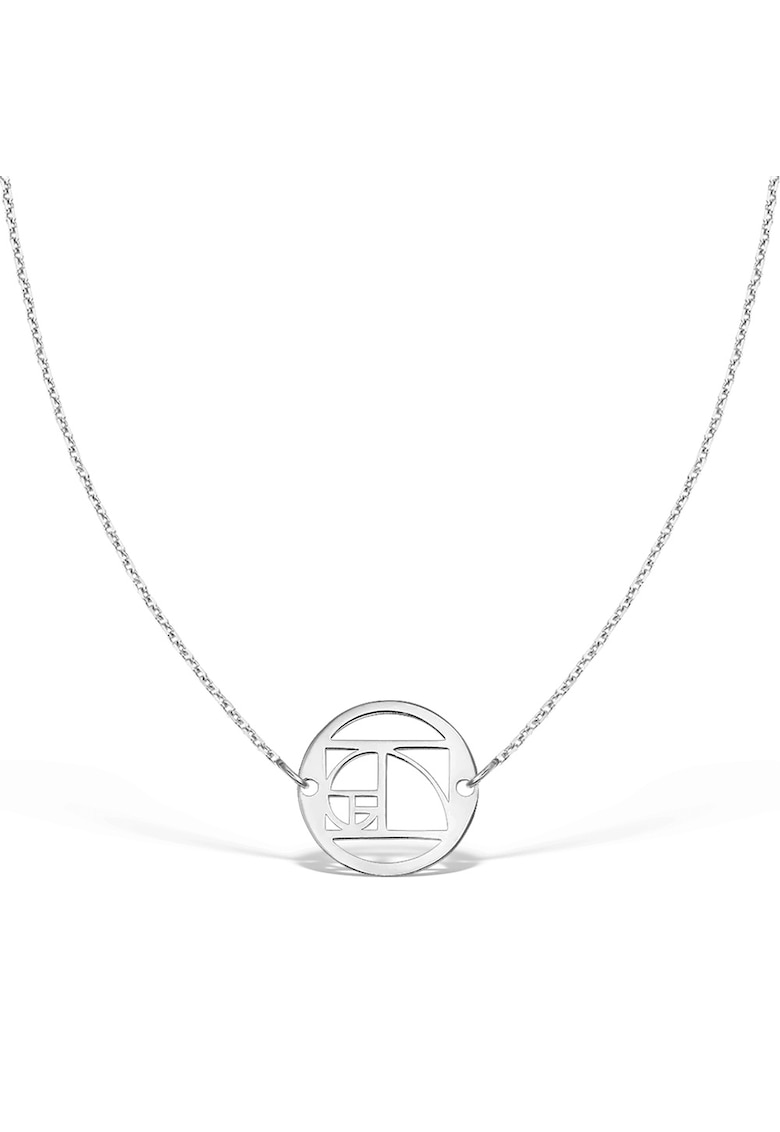 Colier la baza gatului THE GOLDEN RATIO - aur 14K - Alb
